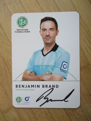 DFB Bundesligaschiedsrichter Benjamin Brand - handsigniertes Autogramm!!