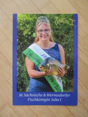 18. Sächsische und Wermsdorfer Fischkönigin 2019-2021 Julia Frenzel hands. Autogramm!