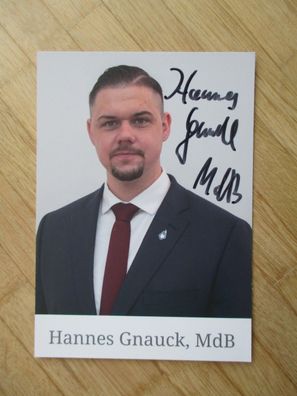 MdB AfD Politiker Hannes Gnauck - handsigniertes Autogramm!!!