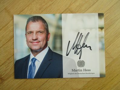 MdB AfD Politiker Martin Hess - handsigniertes Autogramm!!