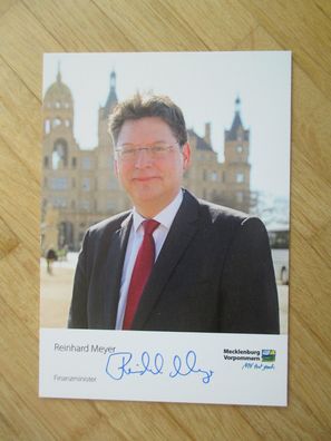 Mecklenburg-Vorpommern Minister SPD Reinhard Meyer - handsigniertes Autogramm!!!