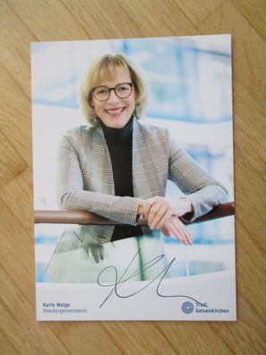 Gelsenkirchen SPD Oberbürgermeisterin Karin Welge - handsigniertes Autogramm!!!