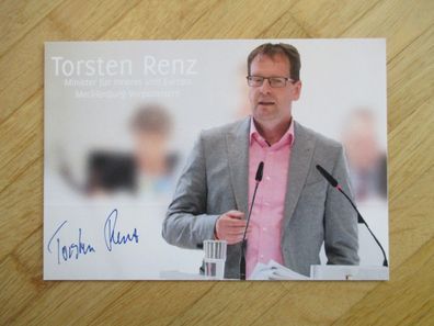 Mecklenburg-Vorpommern Minister CDU Torsten Renz - handsigniertes Autogramm!!!