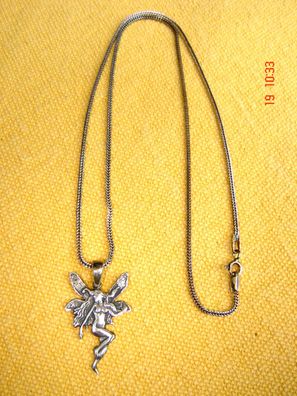 Halskette kleine Elfe echt Silber 725 Glücksbringer Dirndlkette Z p
