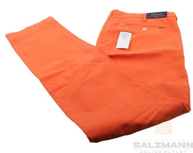 Polo Ralph Lauren Flat Pant Herren Hose Freizeithose Chino Gr. 36/34 Orange Neu
