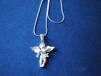 Halskette kleiner Engel echt Silber 725 Glücksbringer Dirndlkette Schutzengel Z p