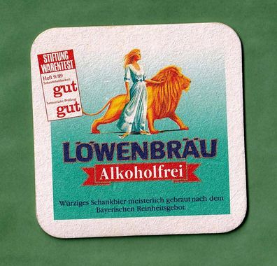 Löwenbräu München - ein ungebrauchter Bierdeckel