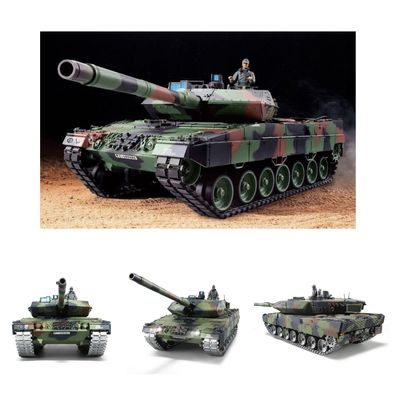 Heng Long RC Panzer German Leopard 2A6 1:16 Metallgetriebe, Metallketten, 2,4GHz