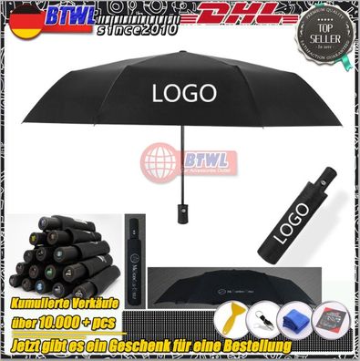 Autogeschenk Faltbarschirm Regenschirm Stockschirm Schirm schwarz Benz BMW Audi