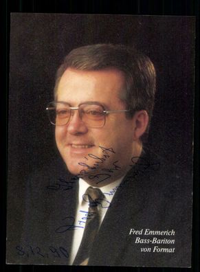 Fred Emmerich Autogrammkarte Original Signiert + M 3023