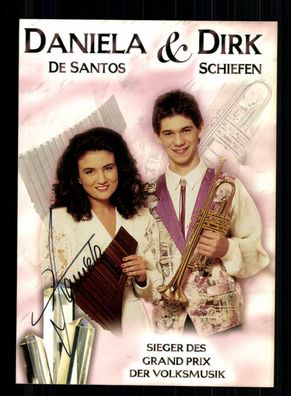 Daniela de Santos und Dirk Schiefen Autogrammkarte Original Signiert + M 6672