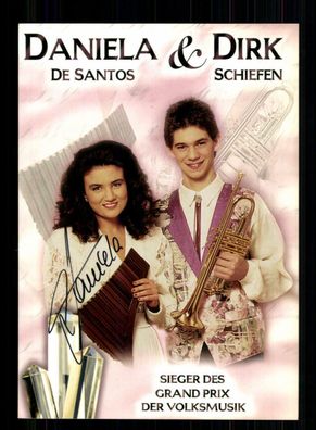 Daniela de Santos und Dirk Schiefen Autogrammkarte Original Signiert + M 6673