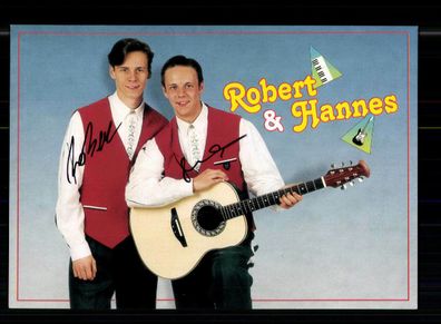 Robert und Hannes Autogrammkarte Original Signiert + M 7596