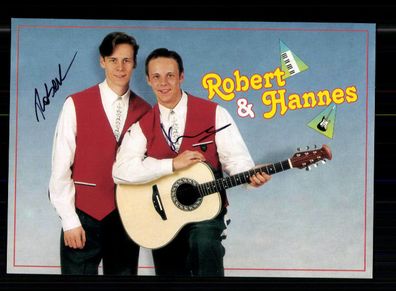 Robert und Hannes Autogrammkarte Original Signiert + M 7598