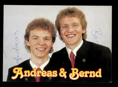 Andreas und Bernd Autogrammkarte Original Signiert + M 7725