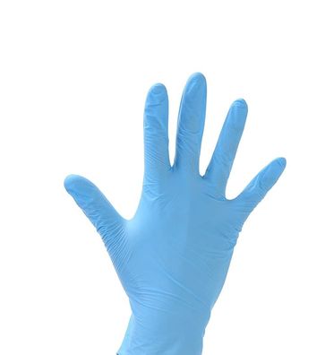 Einweg Nitril Handschuhe, Puderfrei, Blau, Größe S (Packung mit 100 Stück)