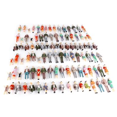 100 Stk. Maßstab 1:48 Plastik Figuren Spur 0 Modellbau Menschen (0,19€/1Stk)