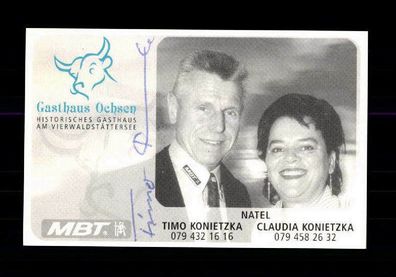Timo Konietzka Autogrammkarte DFB Vize Weltmeister 1966 Original Sign + A 220316
