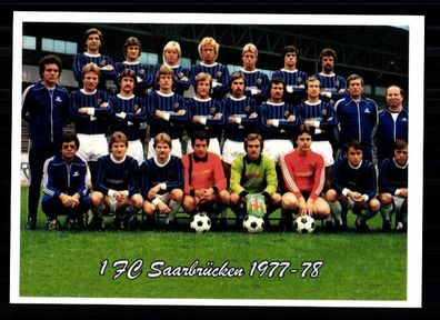 1 FC Saarbrücken Mannschaftskarte 1977-78