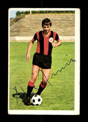 Jürgen Friedrich Eintracht Frankfurt Bergmann Sammelbild 1967-68 Original Sign