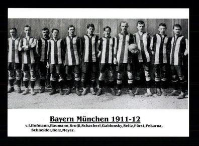 FC Bayern München Mannschaftskarte 1911-12