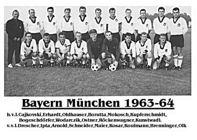 Bayern München Mannschaftskarte 1963-64