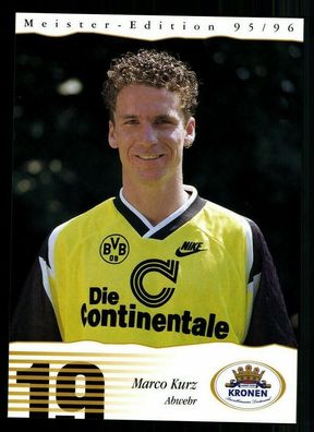 Marco Kurz Autogrammkarte Borussia Dortmund 1995-96 Kronen AK + A 221082 OU