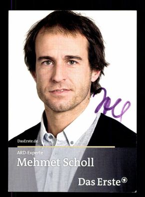 Mehmet Scholl ARD Werbekarte Bayern München Original Signiert + A 221134