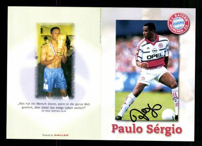 Paulo Sergio Saller Werbekarte Bayern München Original Signiert + A 221151