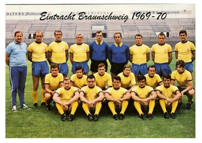 Eintracht Braunschweig Mannschaftskarte 1969-70