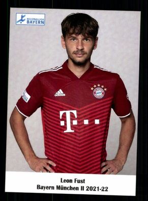 Leon Fust Autogrammkarte Bayern München Amateure 2021-22