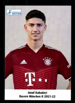 Jusuf Kabadayi Autogrammkarte Bayern München Amateure 2021-22