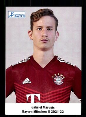 Gabriel Marusic Autogrammkarte Bayern München Amateure 2021-22