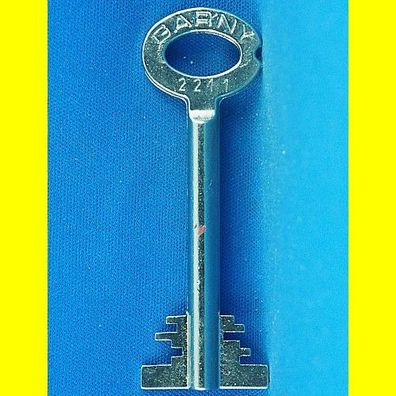 Garny Tresor Doppelbart - Schlüssel Profil 2211 - Länge 70 mm - gebohrt 3 mm