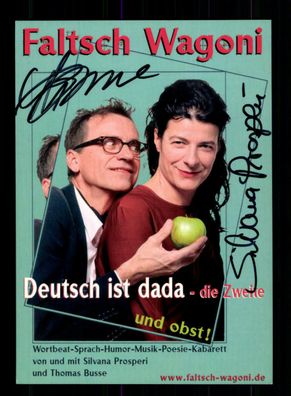 Faltsch Wagoni Autogrammkarte Original Signiert + M 4097