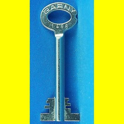 Garny Tresor Doppelbart - Schlüssel Profil 1456 - Länge 70 mm - gebohrt 3 mm
