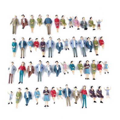 50 Stk. Modellbau Figuren 1:32 Diorama Figuren Menschen Fahrgäste (0,37€/1Stk)