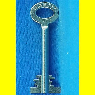 Garny Tresor Doppelbart - Schlüssel Profil 1370 - Länge 70 mm - gebohrt 3 mm