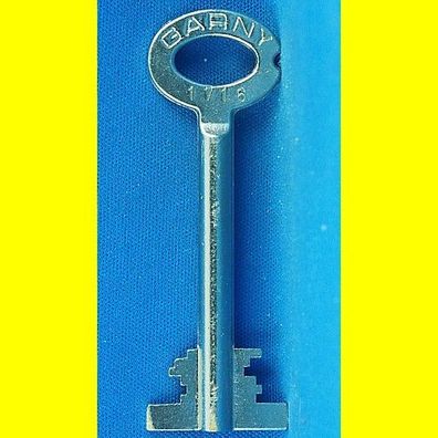 Garny Tresor Doppelbart - Schlüssel Profil 1716 - Länge 70 mm - gebohrt 3 mm