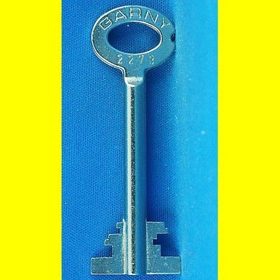 Garny Tresor Doppelbart - Schlüssel Profil 2273 - Länge 70 mm - gebohrt 3 mm