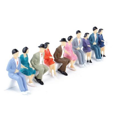 10 Stk. Sitzende Figuren Spur 1 Miniaturen 1:32 Menschen Fahrgäste (0,38€/1Stk)