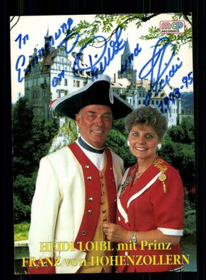 Heidi Loibl und Franz von Hohenzollern Autogrammkarte Original Signiert + M 6990