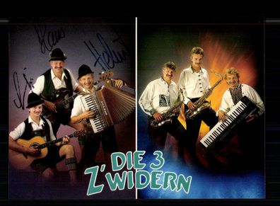 Die 3 Z´widern Autogrammkarte Original Signiert + M 7512
