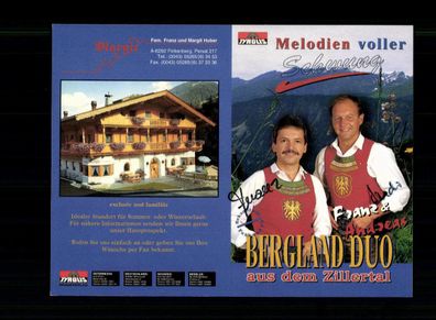 Bergland Duo Autogrammkarte Original Signiert + M 7894