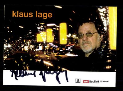 Klaus Lage Autogrammkarte Original Signiert + M 2107