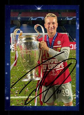 Ron Thorben Hoffmann Autogrammkarte Bayern München Championsleaque Sieger Orig S