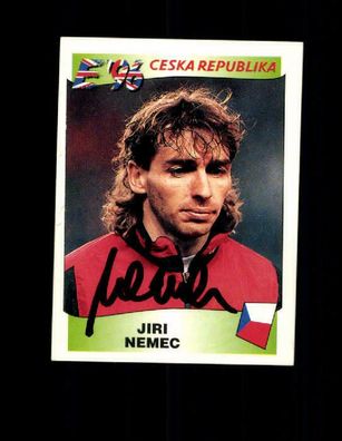 Jiri Nemec Tschechien Panini Sammelbild Euro 1996 Original Sign+ A 220520