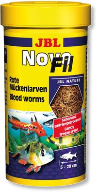 JBL NovoFil 250ml Gefriegetrocknete rote Mückenlarven Futter Leckerli für Zierfische