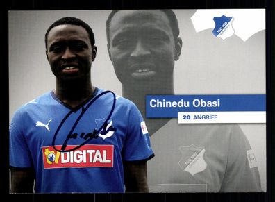 Chinedu Obasi Autogrammkarte TSG Hoffenheim 2008-09 Original Signiert + A 220614