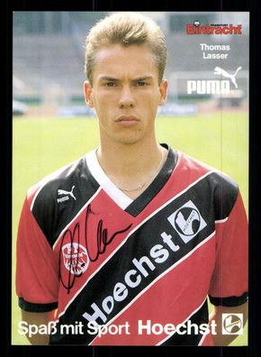 Thomas Lasser Autogrammkarte Eintracht Frankfurt 1989-90 Original Sign + A 73882